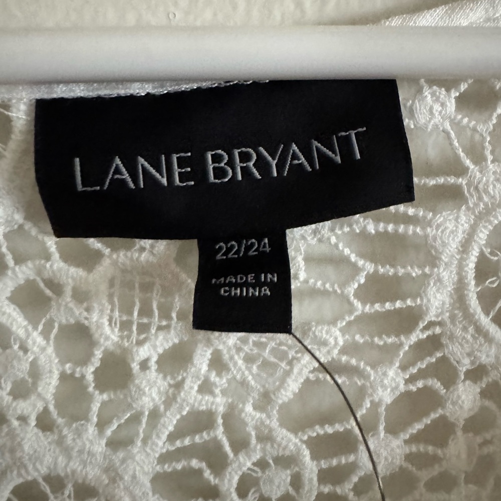 Lane Bryant White Lace Women's Top 22/24 - Picture 2 of 4